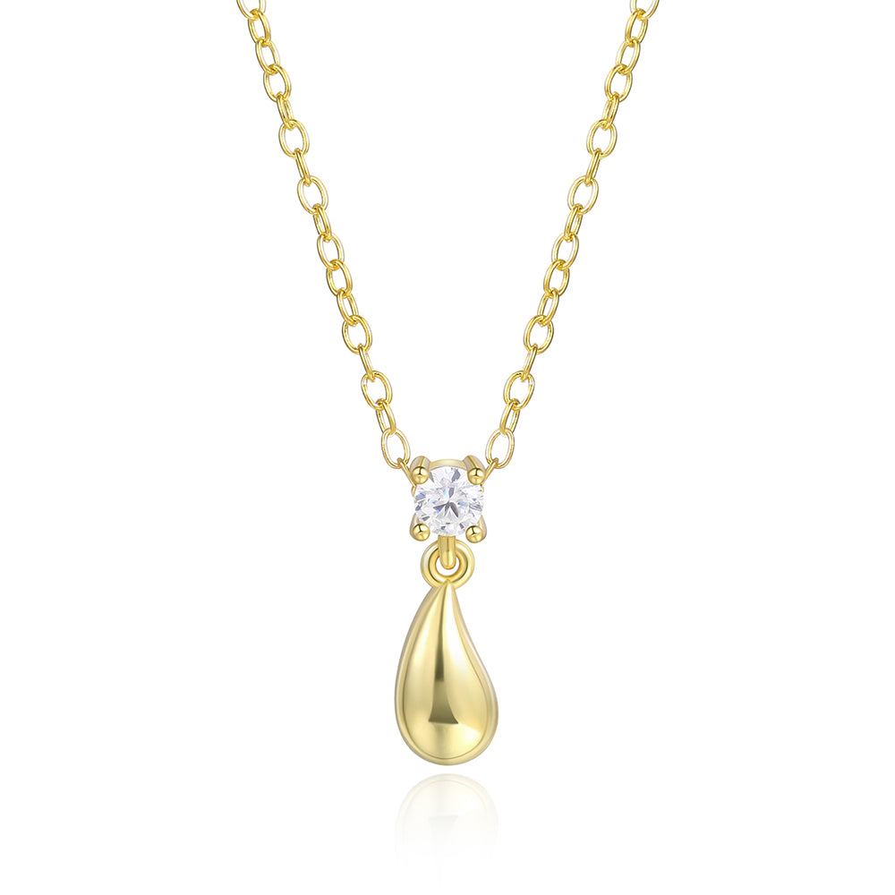 Pozlacená slitina Náhrdelník s Bílým Emporia® Křišťálem přibližná hmotnost: 10 gramů
