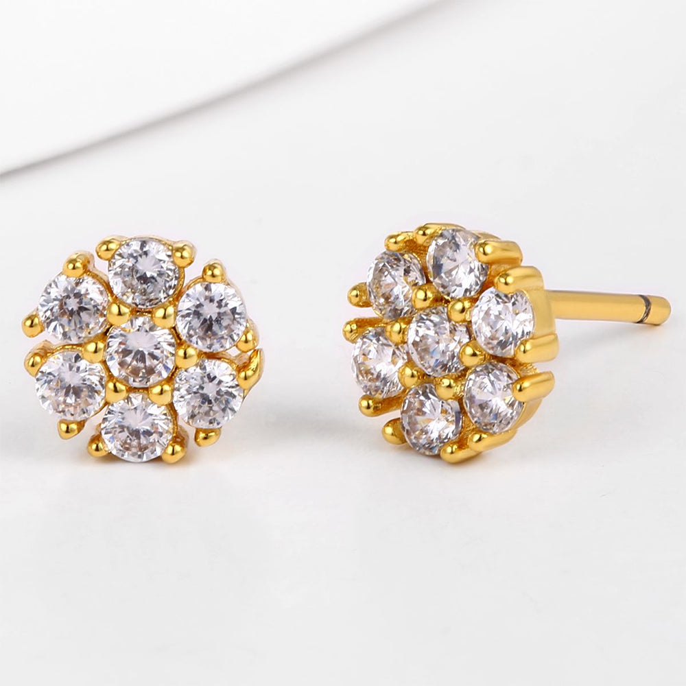 Pozlacená slitina Náušnice s Bílým Emporia® Křišťálem přibližná hmotnost: 10 gramů