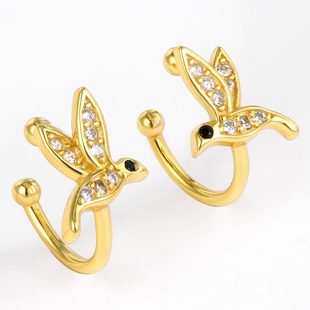 Pozlacená slitina Náušnice s Bílým Emporia® Křišťálem a Černým Emporia® Křišťálem přibližná hmotnost: 10 gramů