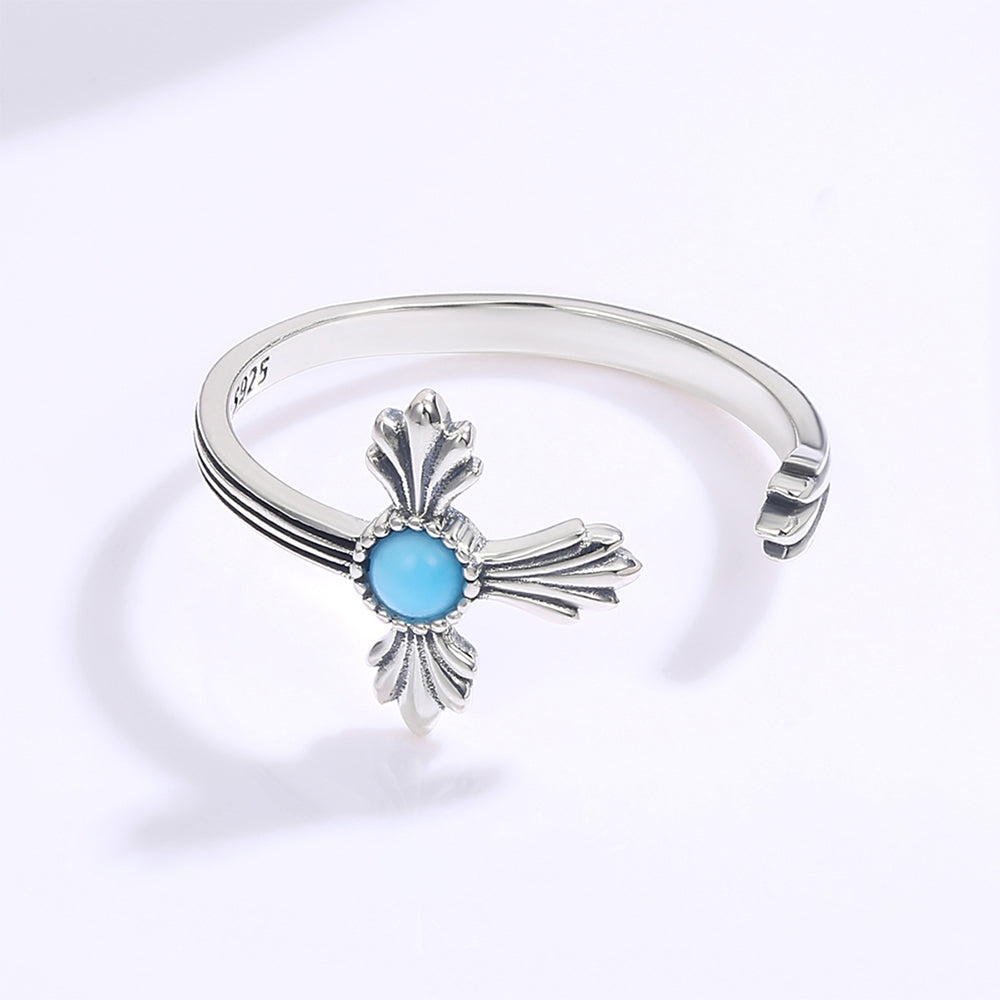 Pozlacená slitina Prsten s Modrým Emporia® Křišťálem přibližná hmotnost: 10 gramů