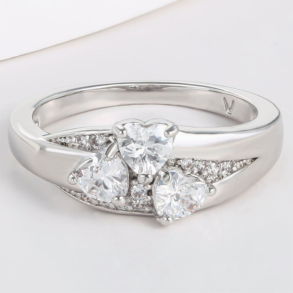 Pozlacená slitina Prsten s Bílým Emporia® Křišťálem přibližná hmotnost: 10 gramů