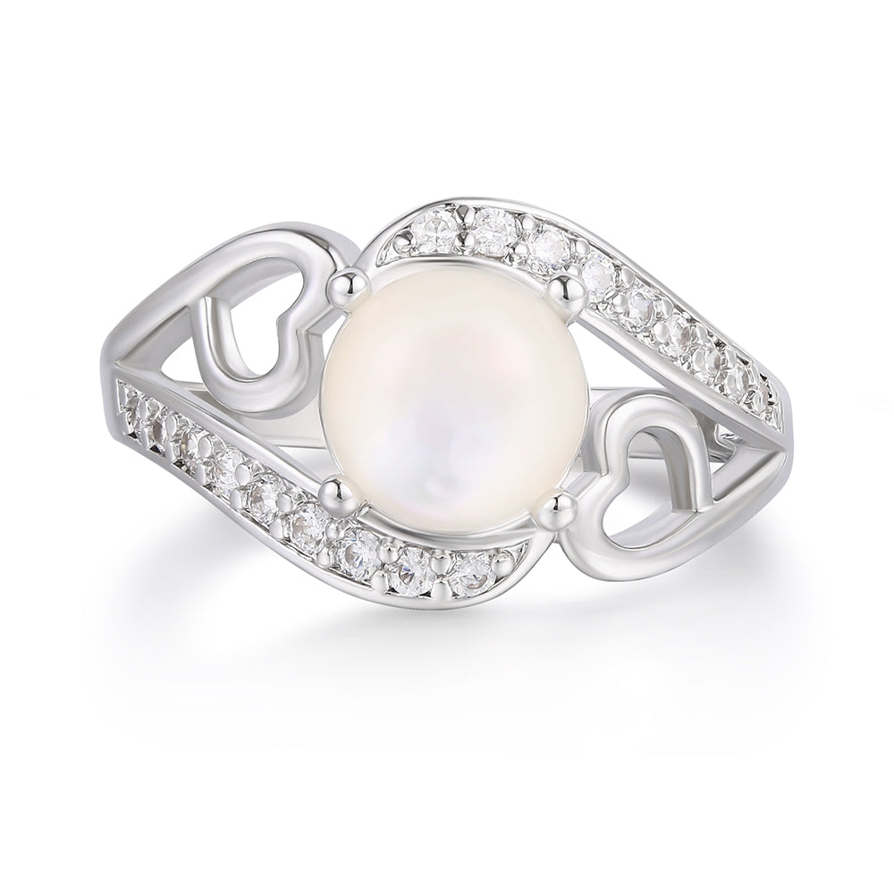 Pozlacená slitina Prsten s Bílým Emporia® Křišťálem a se Smaltem přibližná hmotnost: 10 gramů