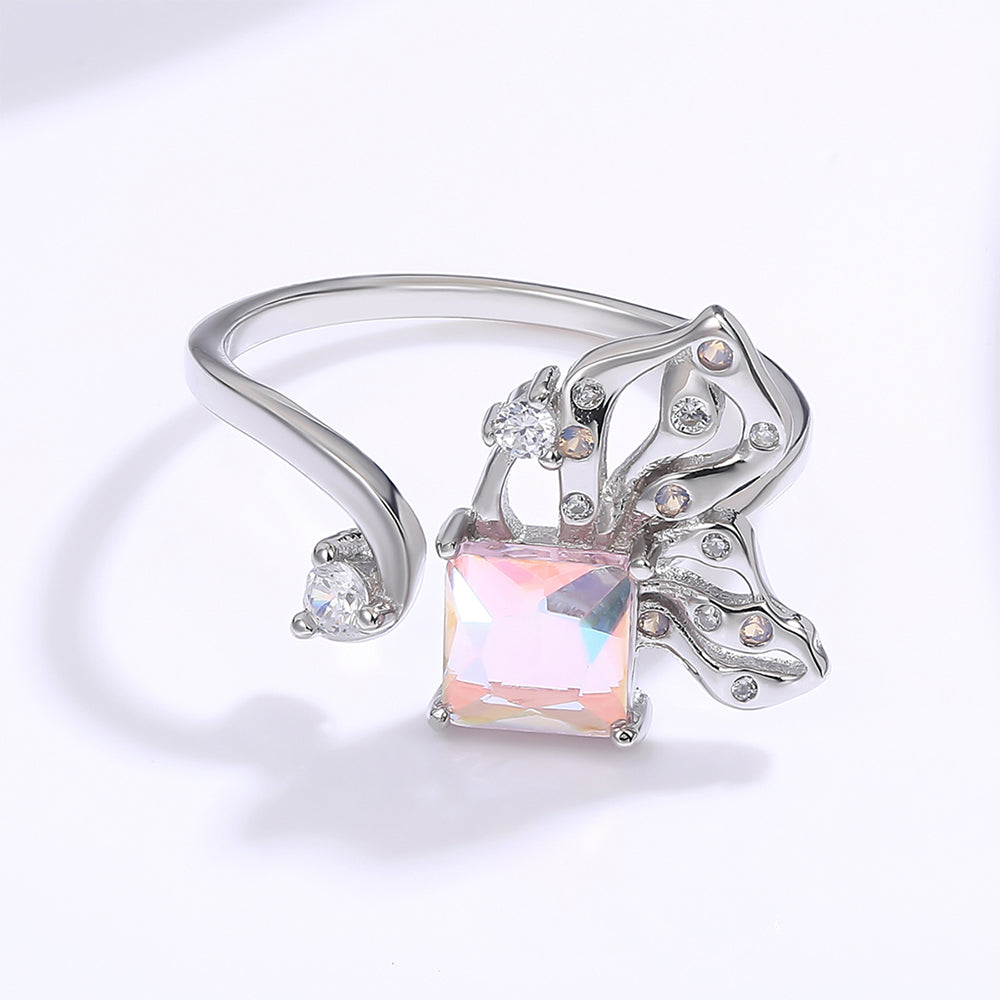 Pozlacená slitina Prsten s Růžovým Emporia® Křišťálem přibližná hmotnost: 10 gramů