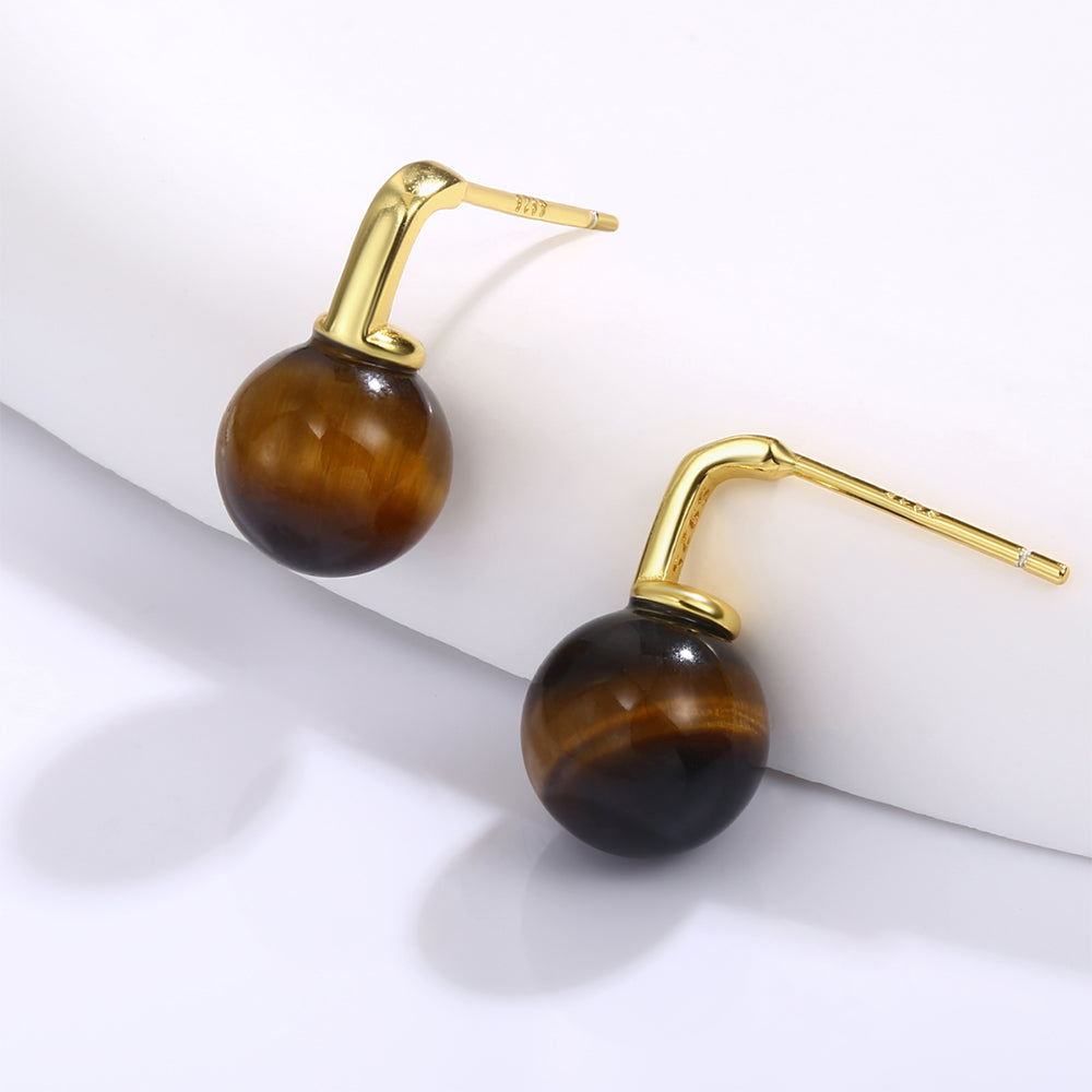 Pozlacená slitina Náušnice s Hnědým Emporia® Křišťálem přibližná hmotnost: 10 gramů