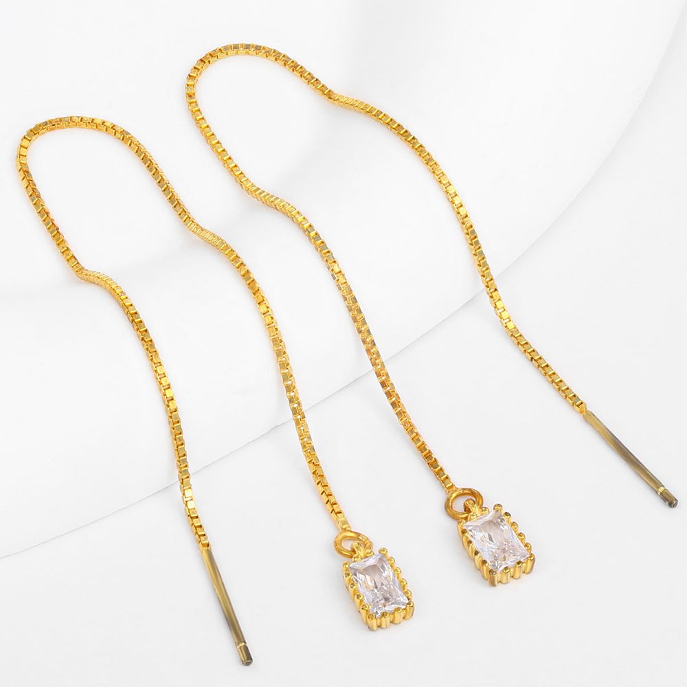 Pozlacená slitina Náušnice s Bílým Emporia® Křišťálem přibližná hmotnost: 10 gramů