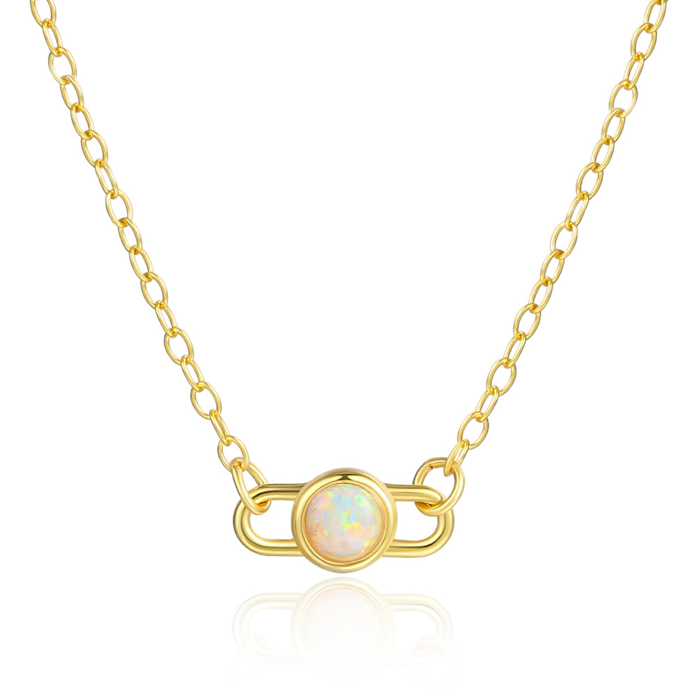 Pozlacená slitina Náhrdelník s Bílým Emporia® Křišťálem přibližná hmotnost: 10 gramů