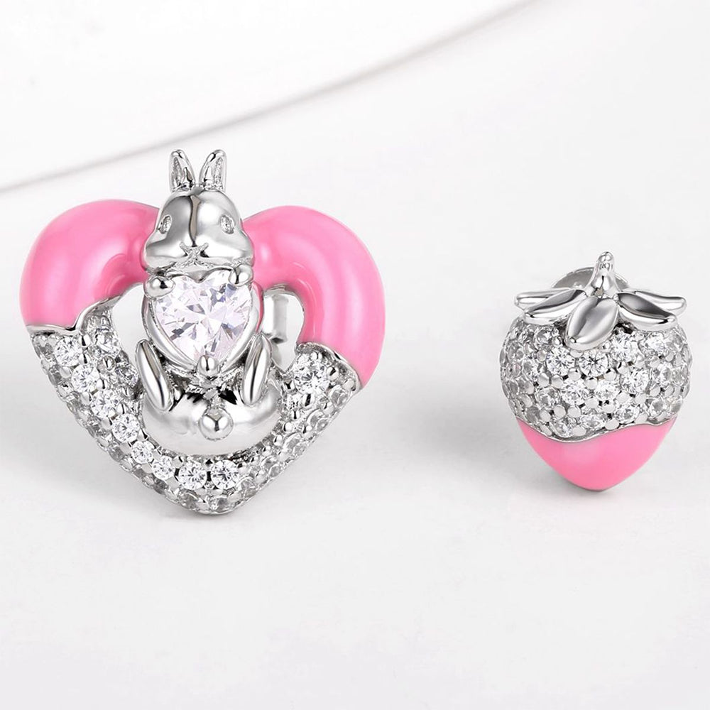 Pozlacená slitina Náušnice s Bílým Emporia® Křišťálem a se Smaltem přibližná hmotnost: 10 gramů