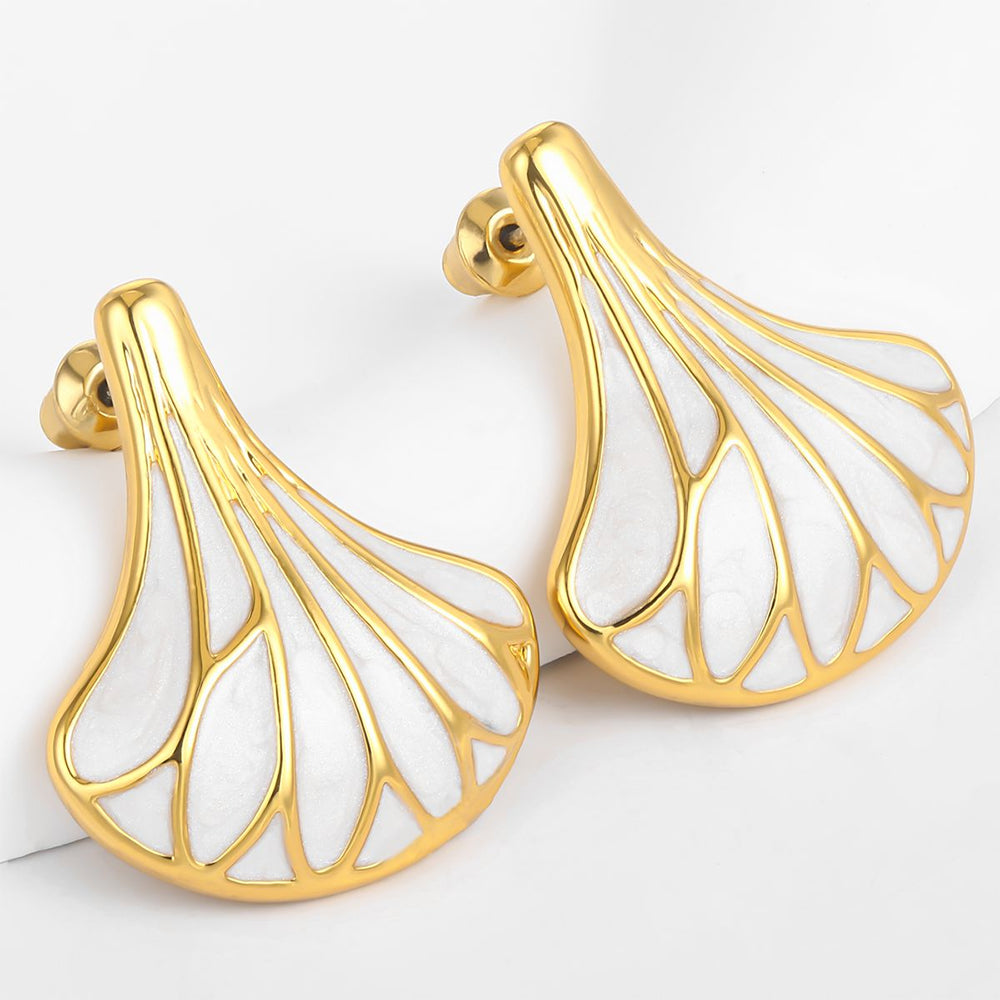 Pozlacená slitina Náušnice se Smaltem přibližná hmotnost: 10 gramů