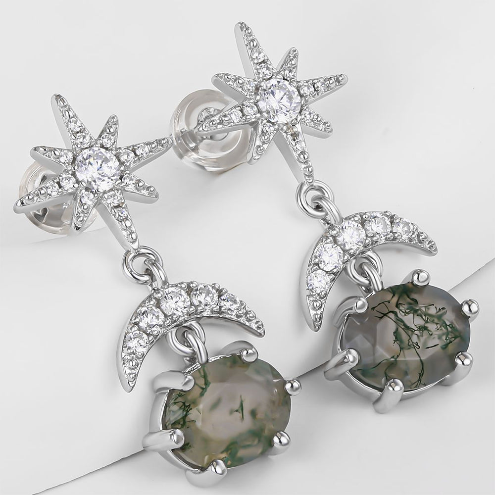 Pozlacená slitina Náušnice se Zeleným Emporia® Křišťálem a Bílým Emporia® Křišťálem přibližná hmotnost: 10 gramů