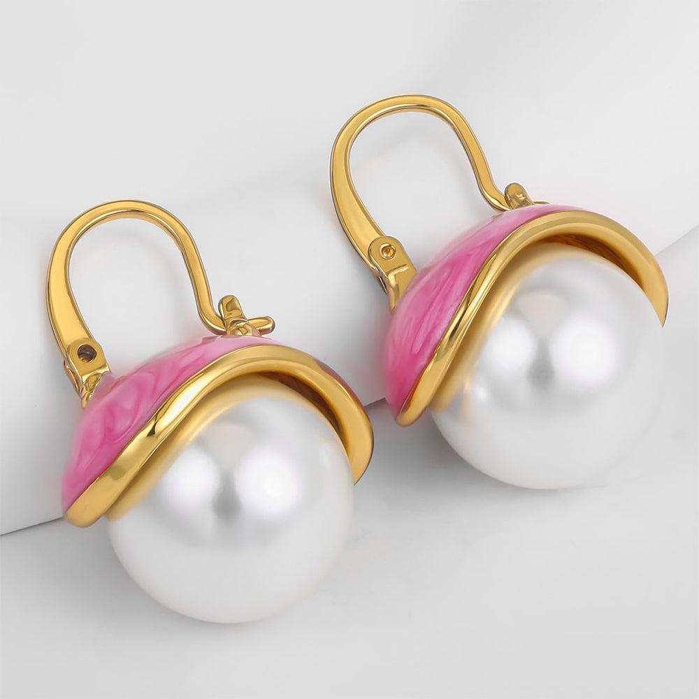 Pozlacená slitina Náušnice se Smaltem přibližná hmotnost: 10 gramů