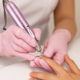 Profesionální pilník na nehty Emporia Beauty Nail s vyměnitelnými hlavicemi – růžový