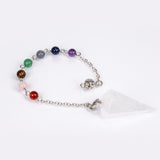 Kyvadlo z drahokamů s Čirým Křemenem a Ametystem