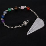 Kyvadlo z drahokamů s Čirým Křemenem a Ametystem