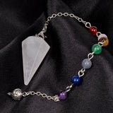 Kyvadlo z drahokamů s Čirým Křemenem a Ametystem