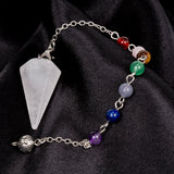 Kyvadlo z drahokamů s Čirým Křemenem a Ametystem