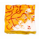 Květinové objetí, šála, 85 x 180 cm, Oranžová, 100% veganské hedvábí