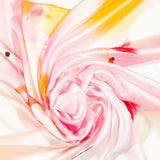 Noční lotus, šála, 85 x 180 cm, Oranžová, 100% veganské hedvábí