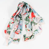 Orchidejový vánek, šála, 85 x 180 cm, Bílá, 100% veganské hedvábí