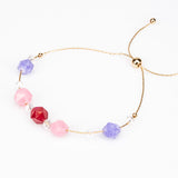 Pozlacená slitina Sada s Turmalínem ( Náhrdelník+Náušnice+Náramek )