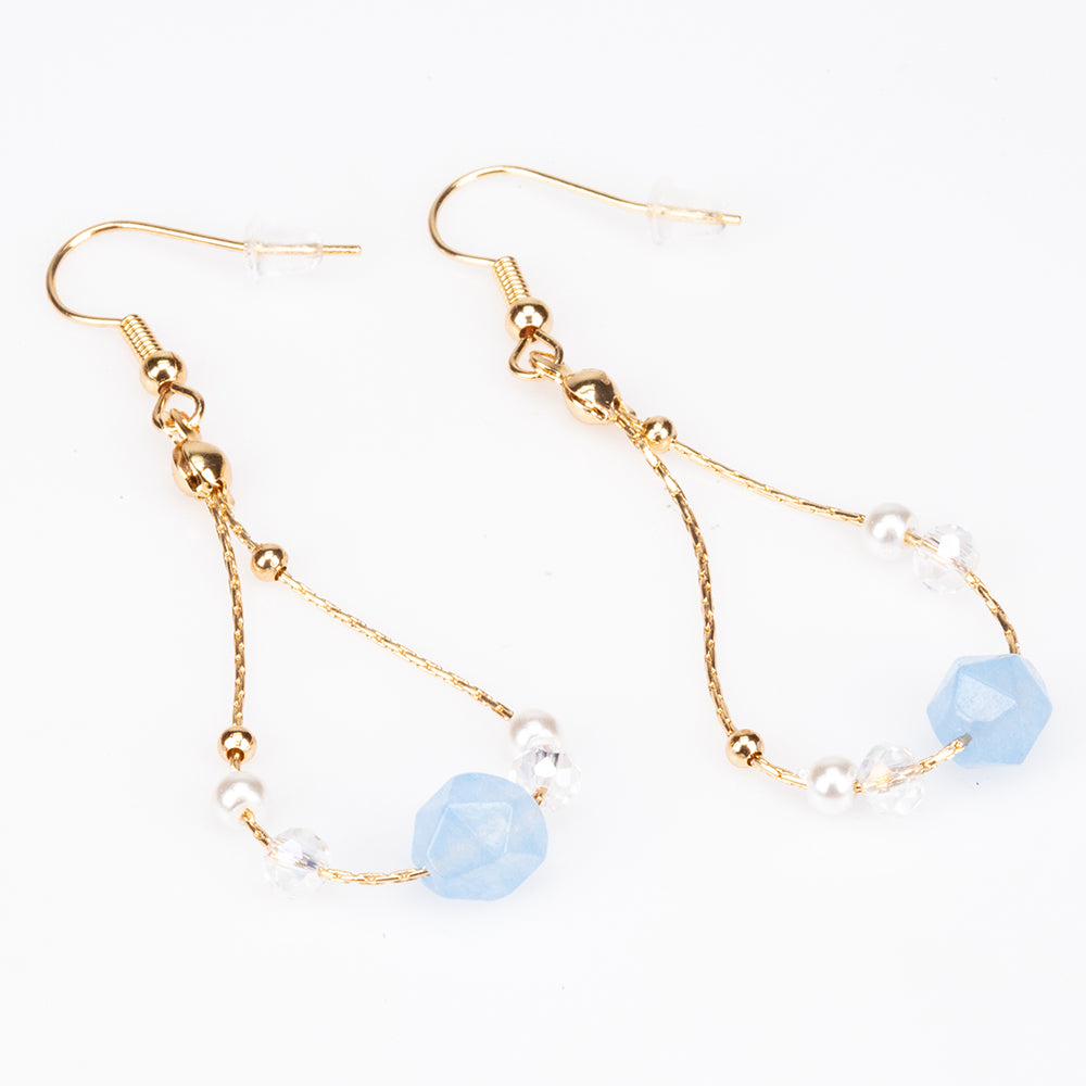 Pozlacená slitina Sada s Turmalínem ( Náhrdelník+Náušnice+Náramek )