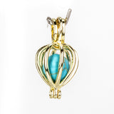 Pozlacená Slitinová Sada s Červeným Achátem a Tyrkysem ( Náhrdelník+Přívěsek )