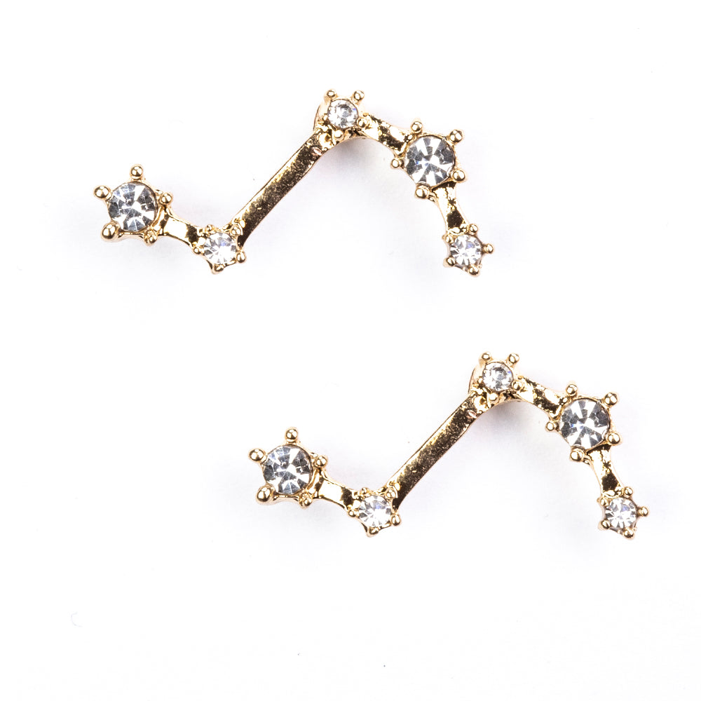 Beran Pozlacené Slitinové Náušnice s Bílým Emporia® Křišťálem