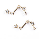 Beran Pozlacené Slitinové Náušnice s Bílým Emporia® Křišťálem