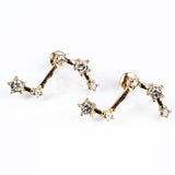 Beran Pozlacené Slitinové Náušnice s Bílým Emporia® Křišťálem