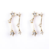 Blíženci Pozlacené Slitinové Náušnice s Bílým Emporia® Křišťálem