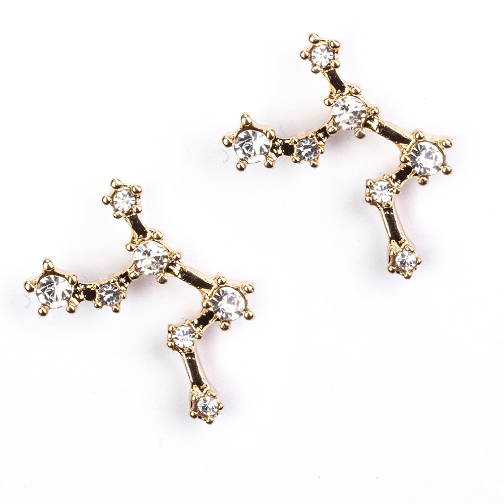 Panna Pozlacené Slitinové Náušnice s Bílým Emporia® Křišťálem