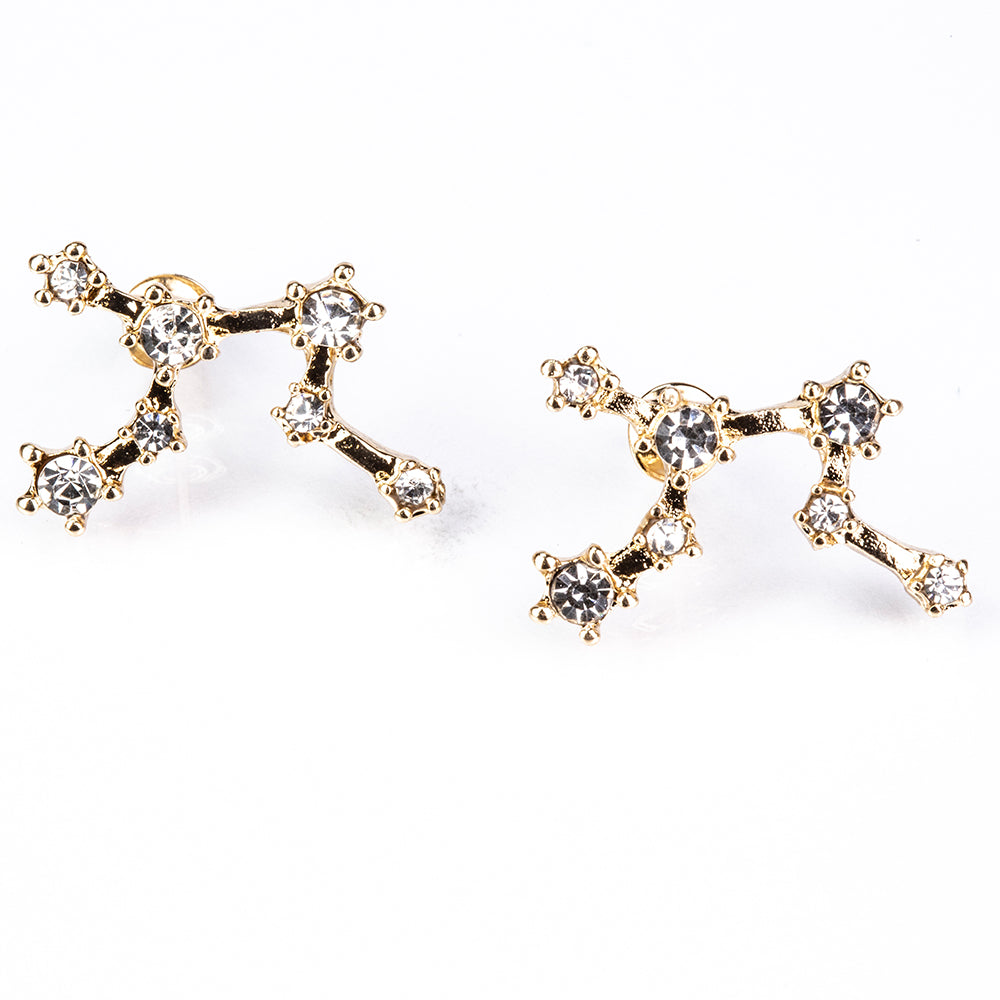 Panna Pozlacené Slitinové Náušnice s Bílým Emporia® Křišťálem