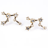 Panna Pozlacené Slitinové Náušnice s Bílým Emporia® Křišťálem