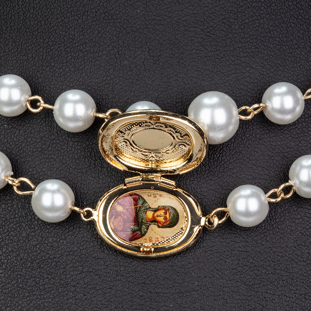 Pozlacená slitina Náhrdelník se Skleněná Perla přibližná hmotnost: 53.33 gramů