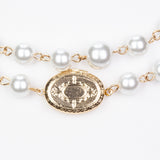 Pozlacená slitina Náhrdelník se Skleněná Perla přibližná hmotnost: 53.33 gramů