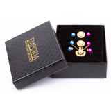 Pozlacená slitina - Sada s Bílou Sladkovodní Perlou a Bílým Emporia® Křišťálem - Karátové číslo: 3.41. přibližná hmotnost: 10 gramů ( Náhrdelník+Náušnice+Přívěsek )