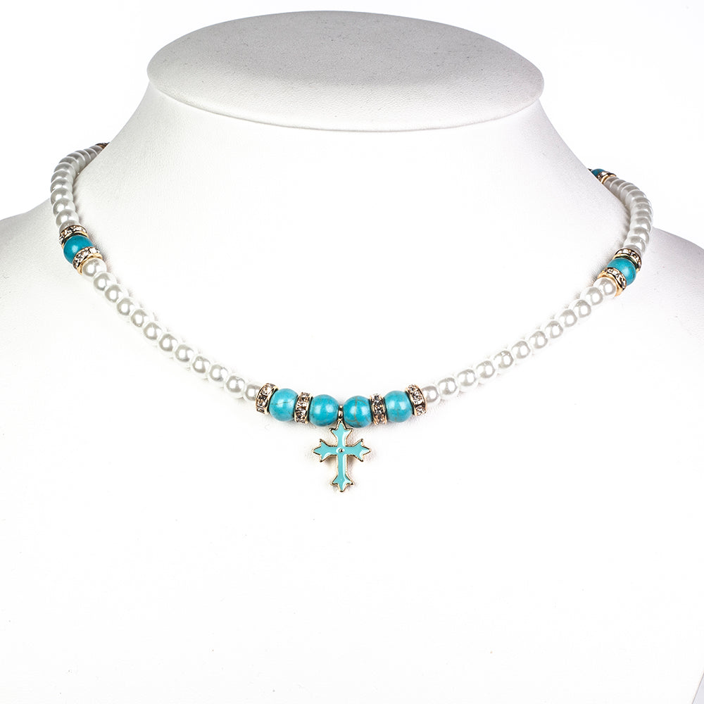 Korále Náhrdelník s Tyrkysem - Karátové číslo: 55.6. přibližná hmotnost: 26.25 gramů ( Náhrdelník+Přívěsek )