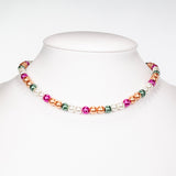 Pozlacená slitina Sada  - Karátové číslo: 322. přibližná hmotnost: 65 gramů ( Náhrdelník+Náušnice+Náramek )