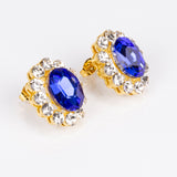 Pozlacená slitina Sada s Modrým Emporia® Křišťálem a Bílým Emporia® Křišťálem přibližná hmotnost: 20 gramů ( Náhrdelník+Náušnice )