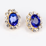 Pozlacená slitina Sada s Modrým Emporia® Křišťálem a Bílým Emporia® Křišťálem přibližná hmotnost: 20 gramů ( Náhrdelník+Náušnice )