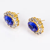 Pozlacená slitina Sada s Modrým Emporia® Křišťálem a Bílým Emporia® Křišťálem přibližná hmotnost: 20 gramů ( Náhrdelník+Náušnice )