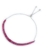 Stříbrný Náramek s Mozambickým Rubínem