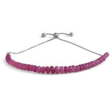 Stříbrný Náramek s Mozambickým Rubínem