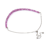 Stříbrný Náramek s Mozambickým Rubínem