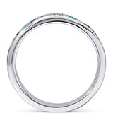 Stříbro 925/1000 - Prsten s Mušlí Abalone - Karátové číslo: 1.1. přibližná hmotnost: 9.72 gramů