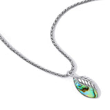 Stříbro 925/1000 - Přívěsek s Mušlí Abalone - Karátové číslo: 1. přibližná hmotnost: 3.7 gramů