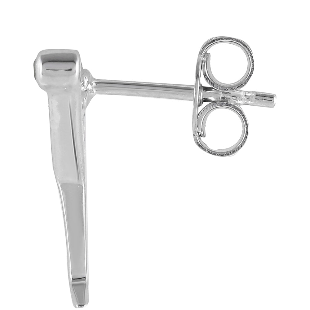 Stříbro 925/1000 Náušnice s Chromovým Diopsidem a Bílým Topazem - Karátové číslo: 0.23. přibližná hmotnost: 2.37 gramů