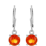 Stříbrné Náušnice s Padparadscha Křemenem