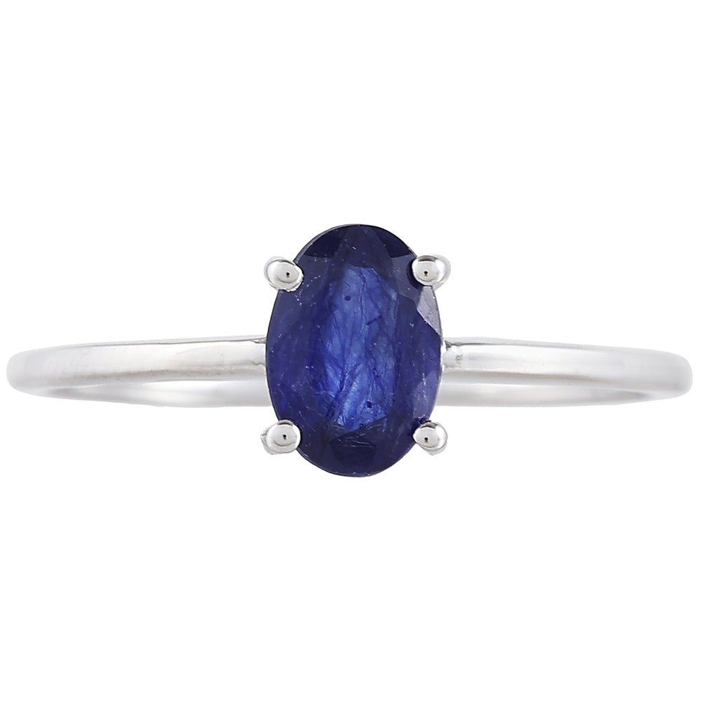 Stříbro 925/1000 Prsten s Thajským Safírem - Karátové číslo: 1.05. přibližná hmotnost: 1.32 gramů