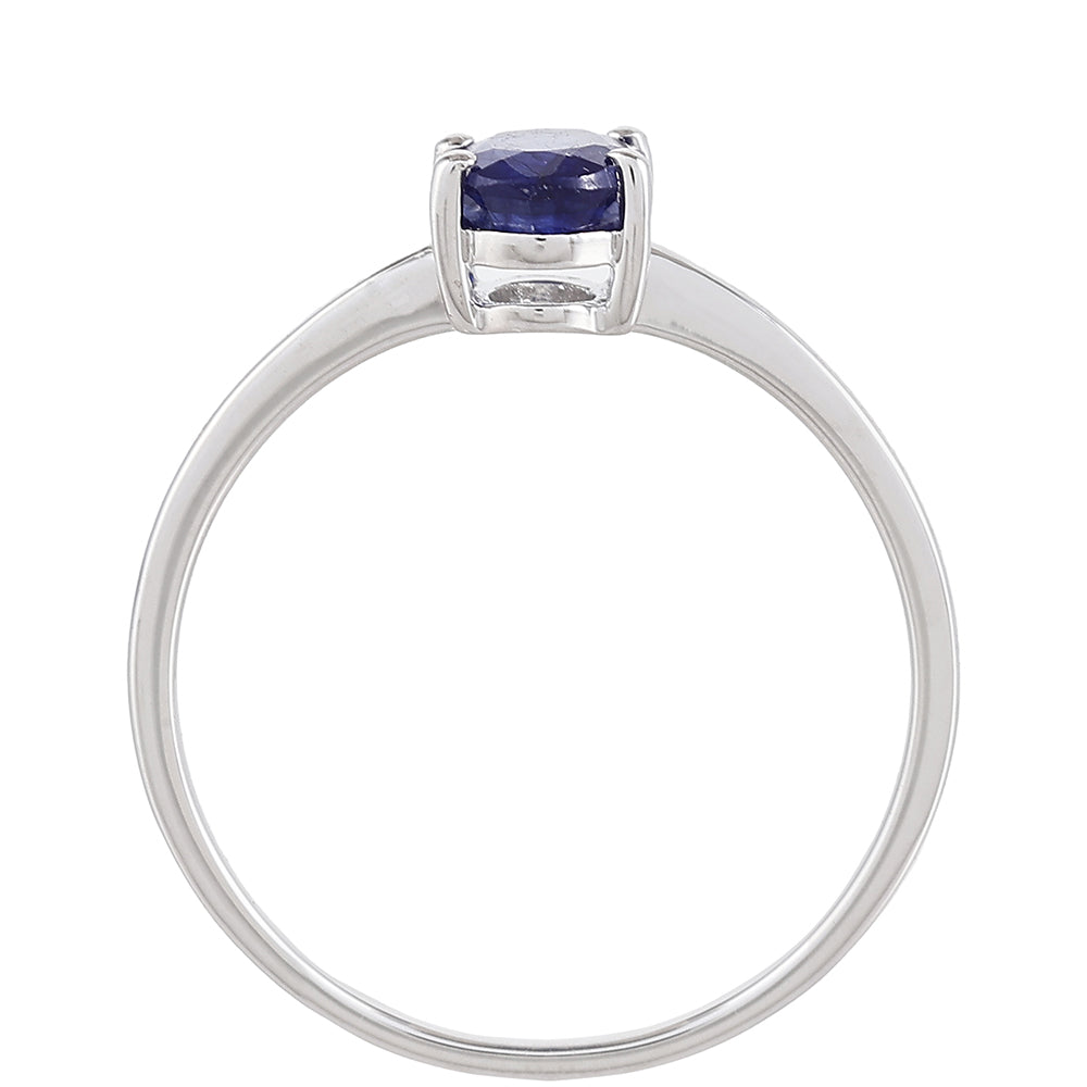 Stříbro 925/1000 Prsten s Thajským Safírem - Karátové číslo: 1.05. přibližná hmotnost: 1.32 gramů