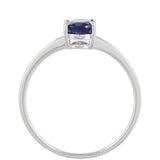 Stříbro 925/1000 Prsten s Thajským Safírem - Karátové číslo: 1.05. přibližná hmotnost: 1.32 gramů
